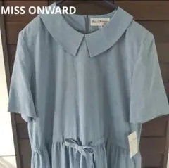 【新品】MISS ONWARD ミスオンワード 襟付きギャザーワンピース