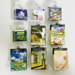 PlayStation ゲームパッケージ ミニチュアチャーム 全9種セット