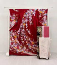 振り袖　フルセット　別誂長襦袢　成人式　刺繍入り　金彩加工のサムネイル