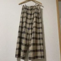 ブラウン ワイドパンツ