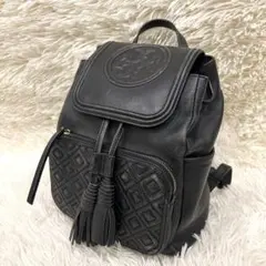 トリーバーチ フレミング リュック レザー キルティング エンボスロゴ　フリンジ