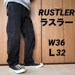 RUSTLER/W36L32/ブラックデニム/後染め/00s/90s/古着753