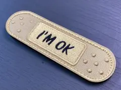 バンソウコウ型ワッペン I'M OK パッチワッペン ベルクロ