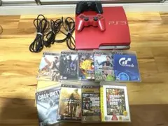 PS3 本体 CECH-3000B スカーレットレッド 本体 その他セット