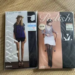 Atsugi Relish M-L タイツ、ストッキング2枚セット