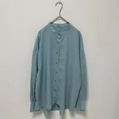 【チャオパニックティピー】バンドカラー　長袖　シャツ　ブラウス　リネン混　麻のサムネイル