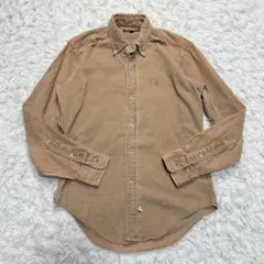 希少 80s ポロバイラルフローレン コーデュロイシャツ キャメル メンズXS