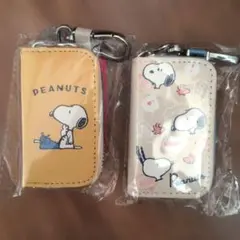 PEANUTS スヌーピー カラビナ付きミニケース 2個セット