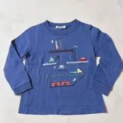 familiar 長袖カットソー 乗り物デザイン サイズ110 ロンT