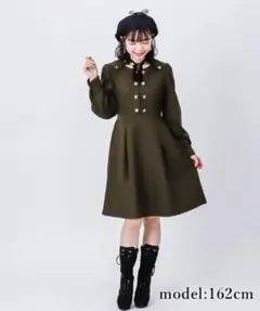 axes femme ミリタリー ワンピース カーキ