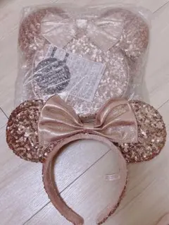 ディズニー　ミニー　スパンコール　カチューシャ　ポシェット