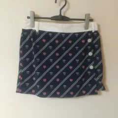 美品！キャロウェイ　スカート風キュロット　王冠盾形エンブレム　ネイビー　L
