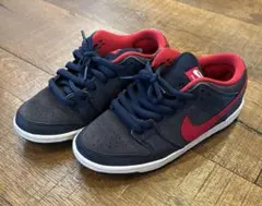 【美品】NIKE SB DUNK LOW PRO ネイビー×レッド 23.5cm