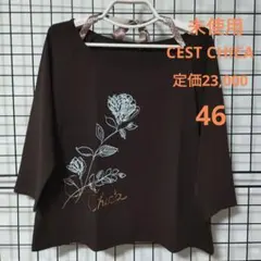 未使用　CEST CHICA BLEUセシカ　46　プリントカットソー