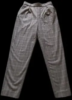 タックテーパードパンツ　シューラルー　　SHOO-LA-RUE 　チェック柄　M