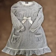 Barbie 長袖ワンピース グレー 140A