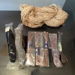 麻糸と多色糸のセット 6個入り