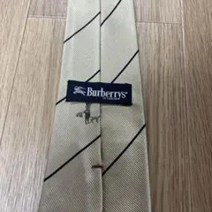 バーバリーヴィンテージライン　ネクタイ　ベージュストライプ