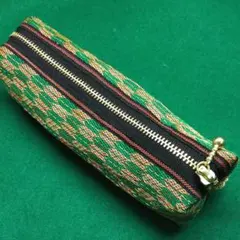 和柄 矢絣柄 畳縁ペンケース ハンドメイド