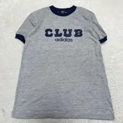80s adidas C-OS-3011 デサント製　リンガー Tシャツ グレー