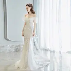 ウェディングドレス マーメイドドレス 結婚式ドレス 二次会ドレス