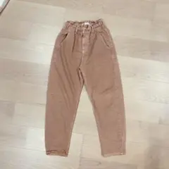 ZARA ウエストゴムパンツ ピンクベージュ