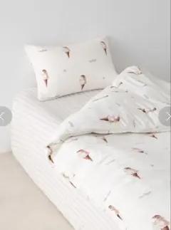 ジェラートピケ アイスクリーム柄掛け布団カバーピローカバー2点セット　シングル