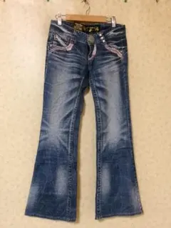 RED PEPPER ダークブルー フレア ブーツカットデニム デニム フレアデニム ブーツカット ダークブルー M 新品 - メルカリ