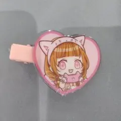 ハート型猫耳キャラクター ヘアクリップ