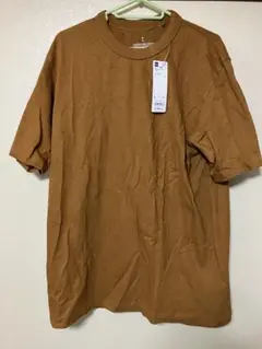 GU コットンクルーネックT ブラウン　Lサイズ　タグ付き未使用品
