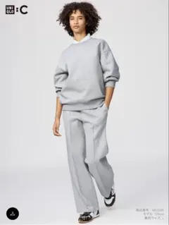 UNIQLO スウェットストレートパンツ　グレー xs オンライン限定商品