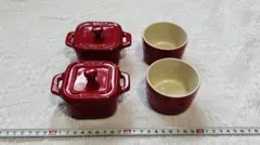 STAUB スクエアココット エクストラミニラムカン 4個セットのサムネイル