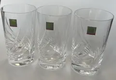 ラベル付き　HOYA ホヤクリスタル　タンブラーグラス　3個セット１個おまけ