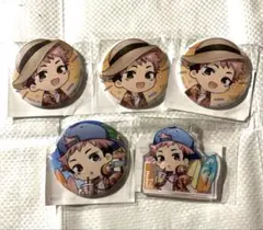 呪術廻戦　虎杖悠仁　まるくじ　Aloha vibes 缶バッジ　アクキー　5点
