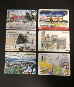 パスネット使用済　メトロミュージアム　浮世絵風 鉄道カード 7枚セット パスネット使用済 メトロミュージアム 浮世絵風 鉄道カード 7枚
