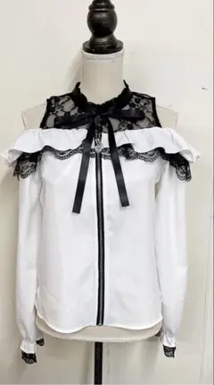 MA＊RS 肩開き フリルスライダーブラウス ホワイト