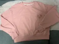 ピンク Mサイズ ロゴ入り スウェット