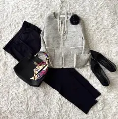 ビューティ＆ユース ツイードジャケット セットアップ M 卒業式 入学式