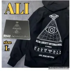 ✨美品✨希少 ALI 黒 パーカー L バンドT スウェット アリ　フード