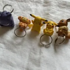 ポケモン リングカプセルトイ 5個　イーブイ　ゲンガー　ピカチュー　ヒメグマ