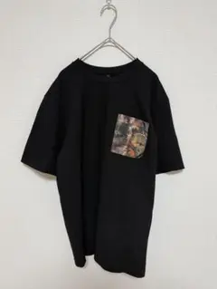 カモフラポケット ワッフルTシャツ ブラック