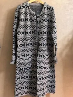 Hana 幾何学模様 カーディガン M-L