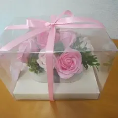 신제품 미사용 비누 플라워 핑크 인공 꽃꽂이