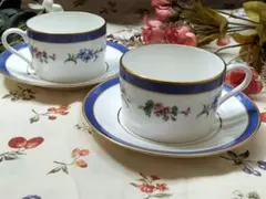 新品♪ティファニー定価10000円金彩フローラルカップ＆ソーサー2客セット