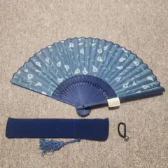 花柄　扇子　ケース　止めゴム付き