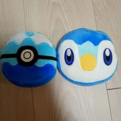 ポケモン　ポッチャマ　ダイブボール　顔型ミニポーチ　2個セット