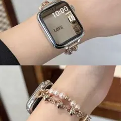 アップルウォッチバンド　Apple Watchバンド　ローズゴールド