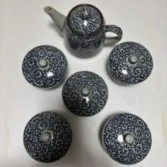 有田焼青い花柄 急須と茶碗5個セット