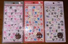 BONBON DROP シール 3シートセット(キティーちゃん.クロミ) 文字