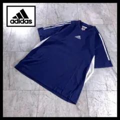 00s adidas ゲームシャツ Tシャツ Vネック センター刺繍ロゴ